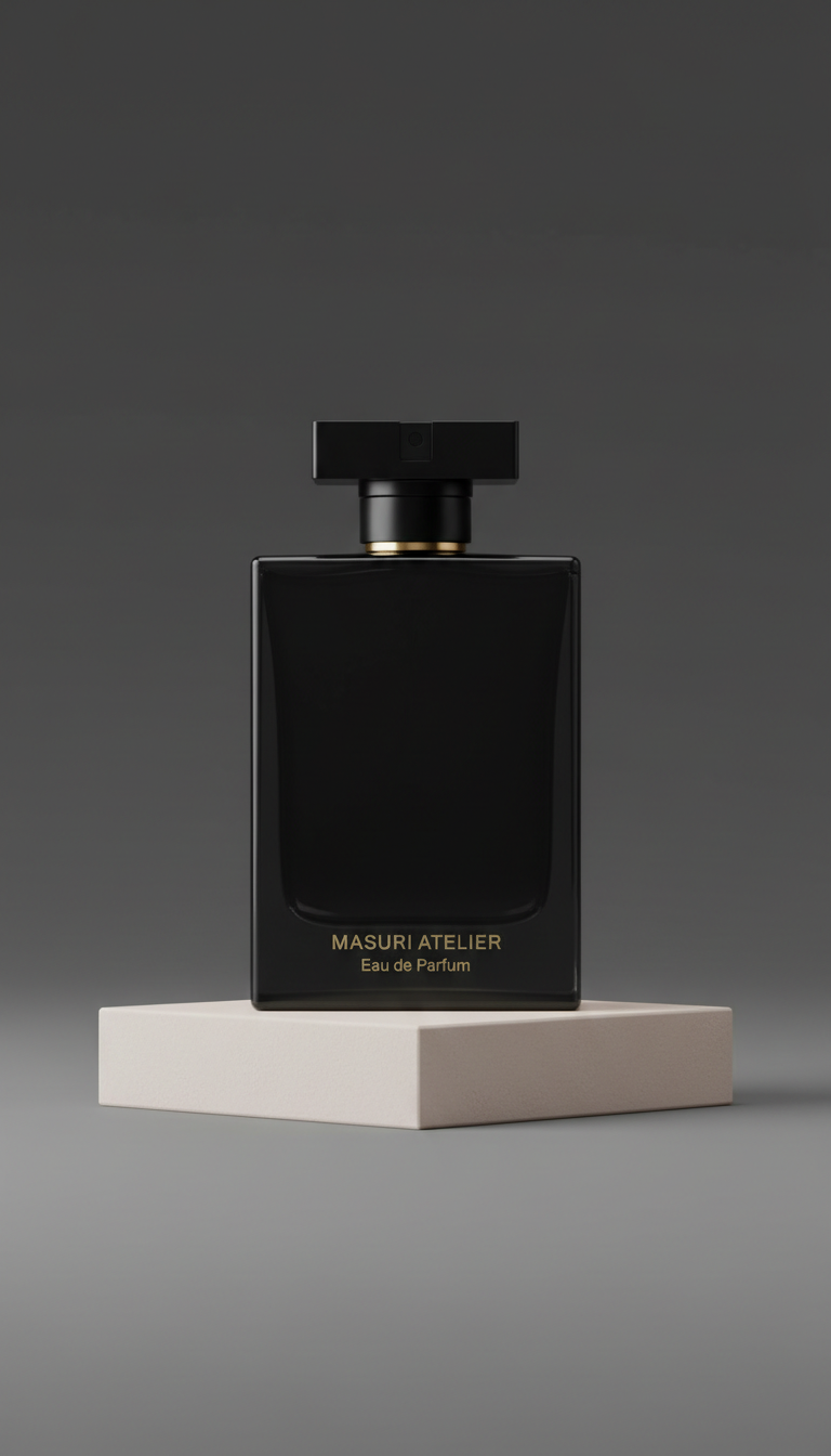 Eau de Parfum black glass flacon
