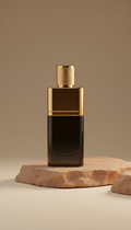 Travel Size Obsidian Glass Perfume Flakon Gold Accent